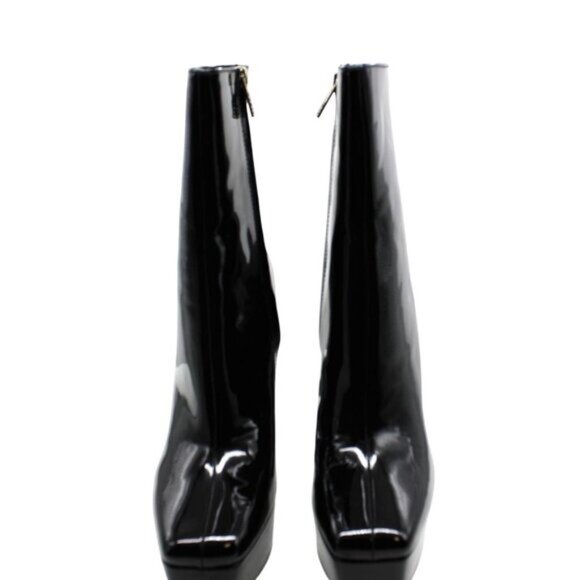 Guess Womens Black 1-1/2 Platform Cushioned Logo Byra Square Toe Dress Booties - Picture 3 of 7